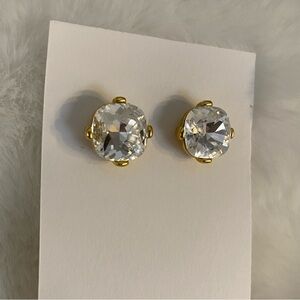 Big bougie faux crystal stud earrings (costume jewelry)